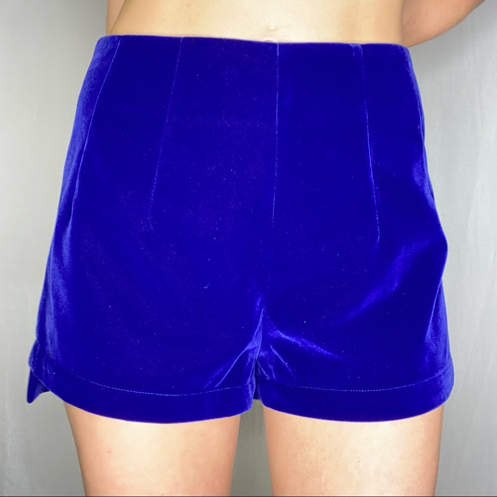 Nameless Electric Blue Velour Shorts Size Large